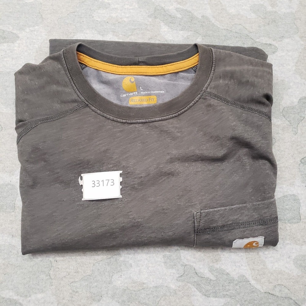 Carhartt Shirt Mens Large Gray Short Sleeve Relaxed Fit Pockets Workwear - Picture 11 of 11